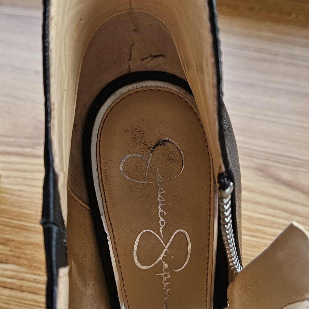 Jessica Simpson Black Women's Heels With Side Zip Size 7.5 - Picture 15 of 15